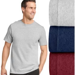 Men's Jockey® 3-pack Crewneck Tees -Cotton Sales Store 1141005 Cranberry Asst