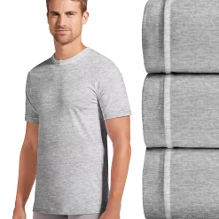 Men's Jockey® 3-pack Crewneck Tees -Cotton Sales Store 1141005 Gray Heather