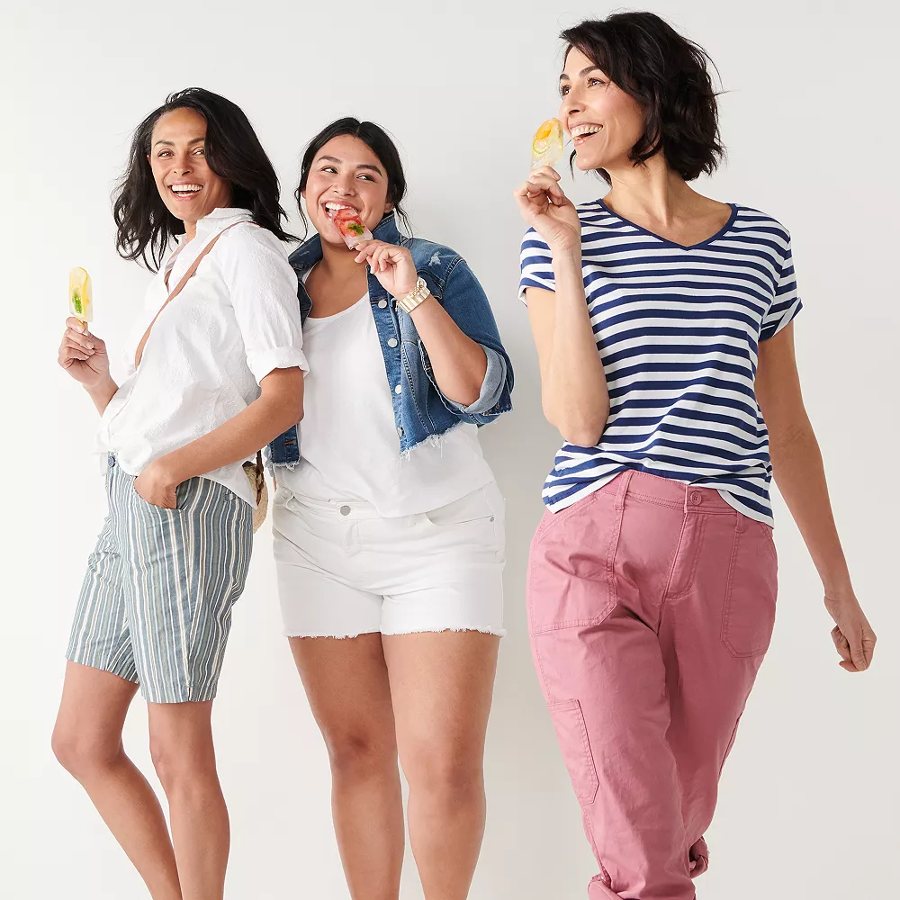 Women's Croft & Barrow® Essential V-Neck Tee 86 Women's Croft & Barrow® Essential V-Neck Tee - Image 84