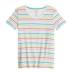 Women's Croft & Barrow® Essential V-Neck Tee 172 Women's Croft & Barrow® Essential V-Neck Tee -Cotton Sales Store 3482291 ALT5