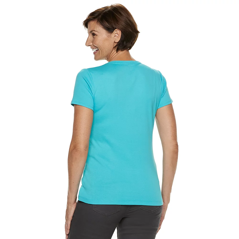 Women's Croft & Barrow® Essential V-Neck Tee 88 Women's Croft & Barrow® Essential V-Neck Tee - Image 86