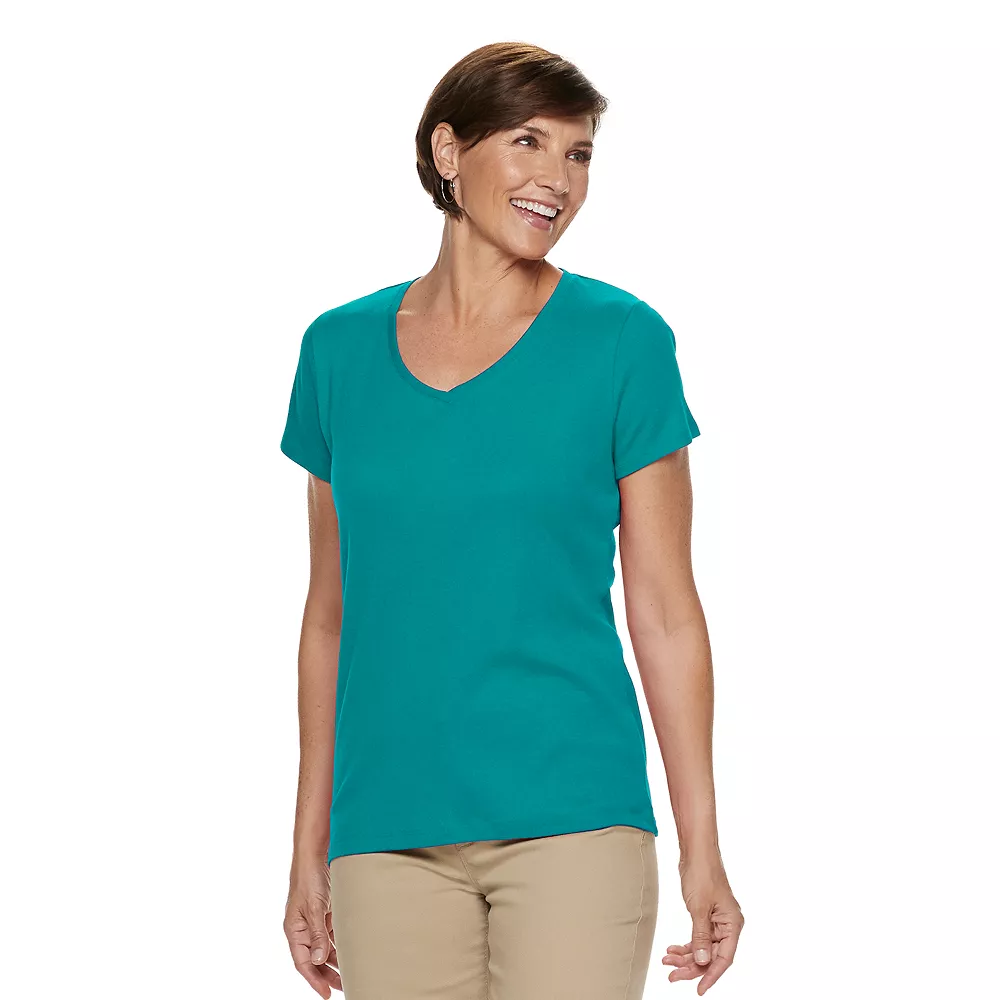 Women's Croft & Barrow® Essential V-Neck Tee 50 Women's Croft & Barrow® Essential V-Neck Tee - Image 48