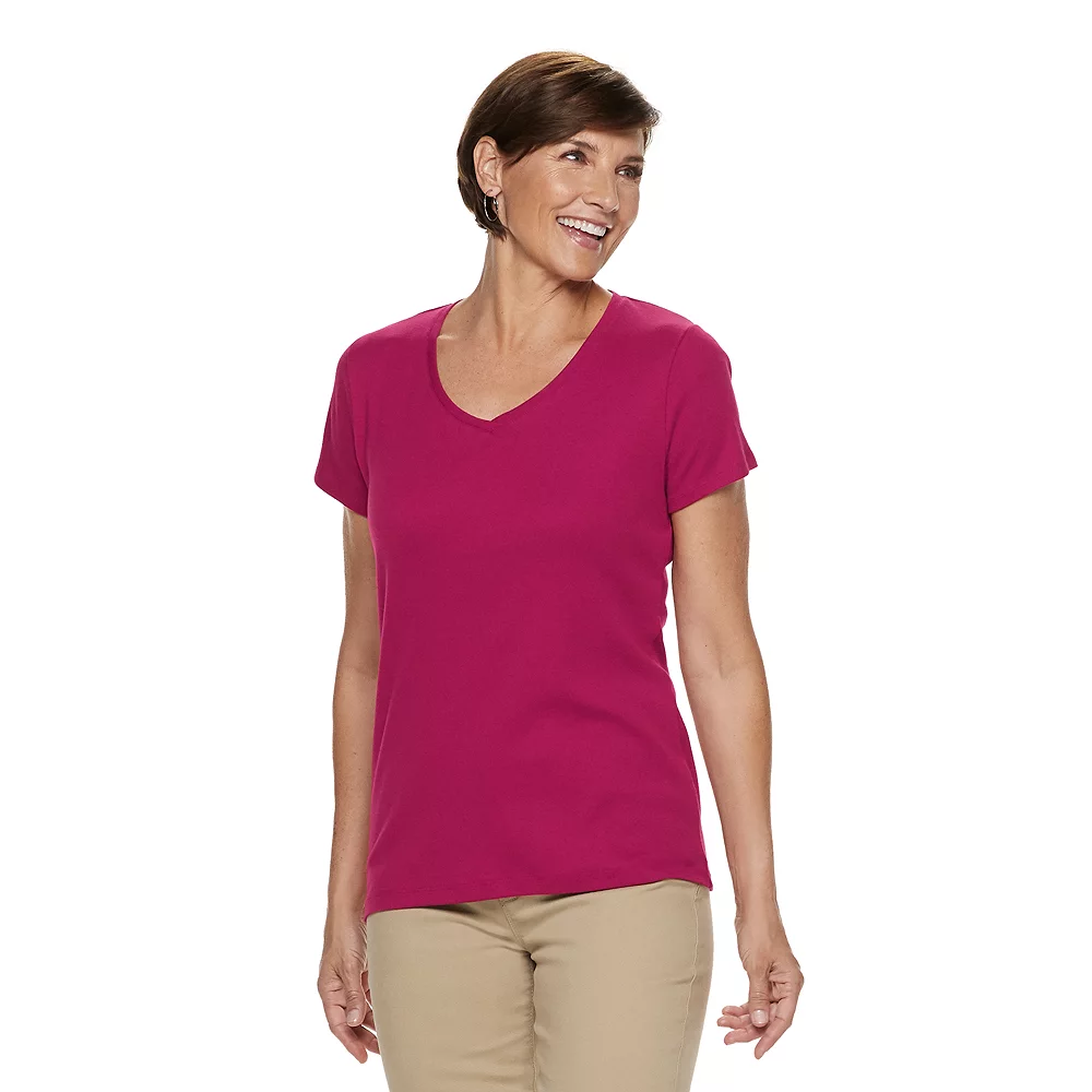 Women's Croft & Barrow® Essential V-Neck Tee 24 Women's Croft & Barrow® Essential V-Neck Tee - Image 22