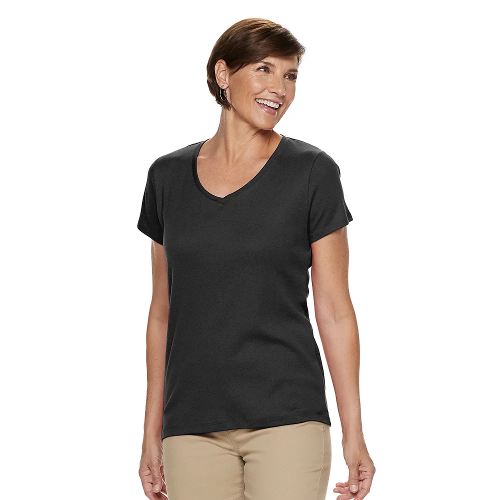 Women's Croft & Barrow® Essential V-Neck Tee 43 Women's Croft & Barrow® Essential V-Neck Tee - Image 41