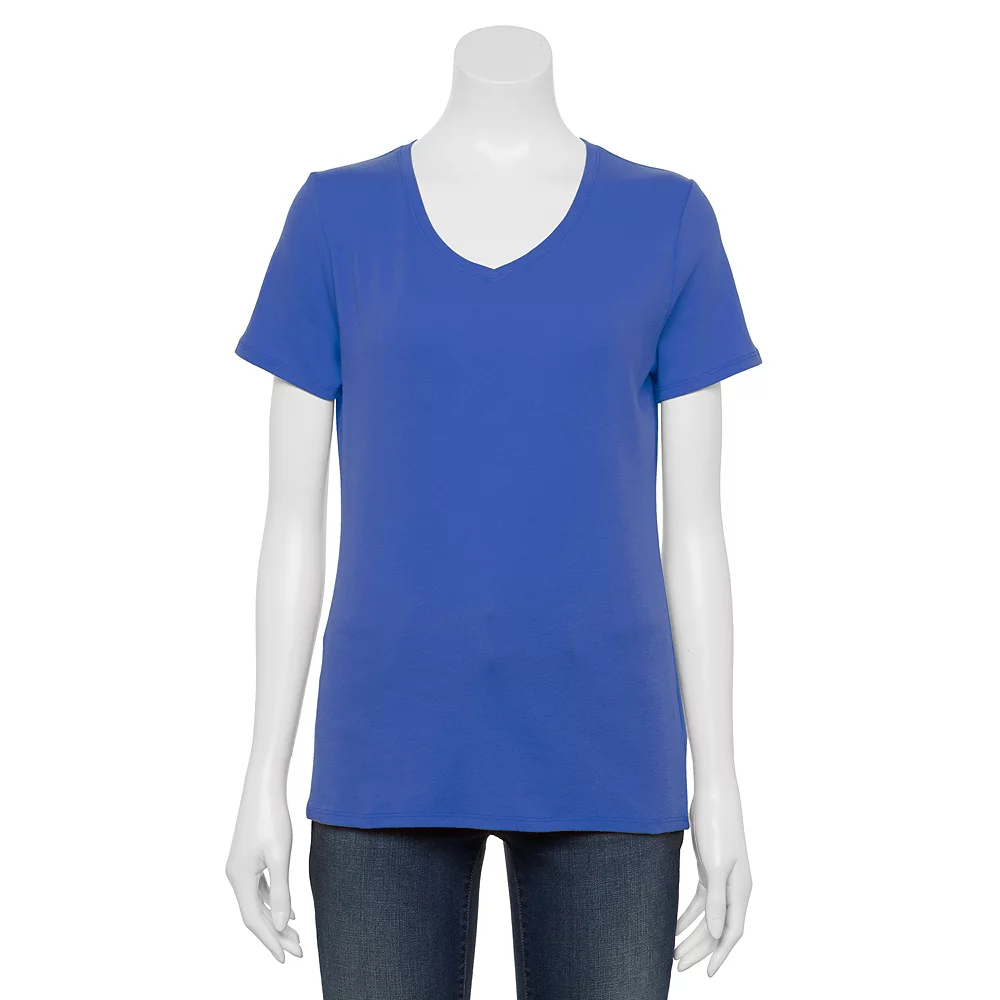 Women's Croft & Barrow® Essential V-Neck Tee 16 Women's Croft & Barrow® Essential V-Neck Tee - Image 14