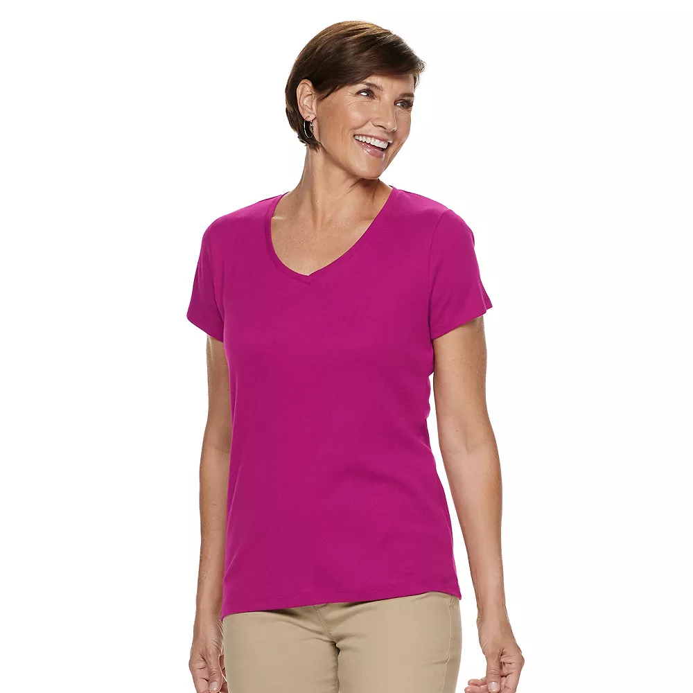 Women's Croft & Barrow® Essential V-Neck Tee 55 Women's Croft & Barrow® Essential V-Neck Tee - Image 53