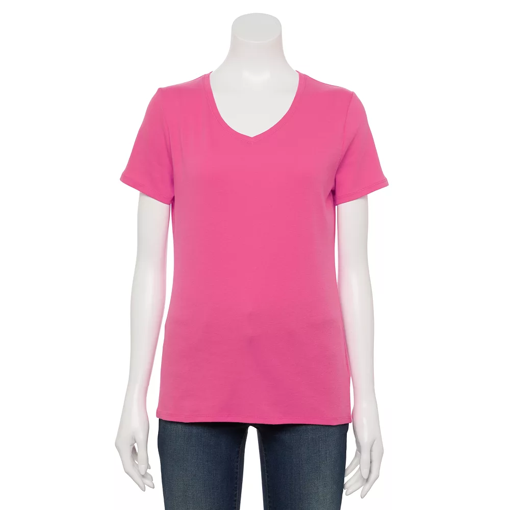 Women's Croft & Barrow® Essential V-Neck Tee 48 Women's Croft & Barrow® Essential V-Neck Tee - Image 46