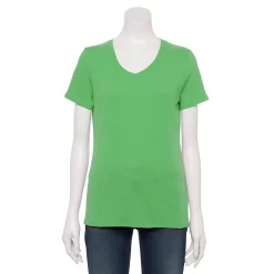 Women's Croft & Barrow® Essential V-Neck Tee 148 Women's Croft & Barrow® Essential V-Neck Tee -Cotton Sales Store 3482291 Fresh Spearmint