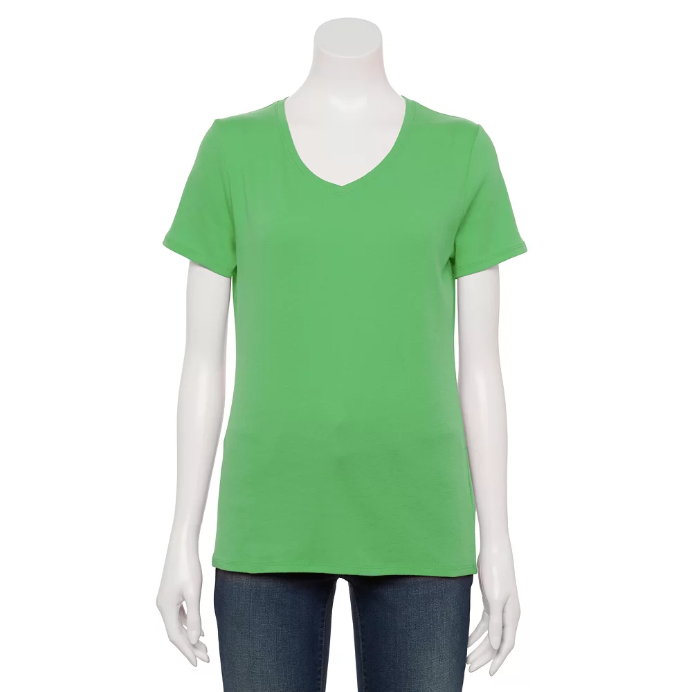 Women's Croft & Barrow® Essential V-Neck Tee 63 Women's Croft & Barrow® Essential V-Neck Tee - Image 61