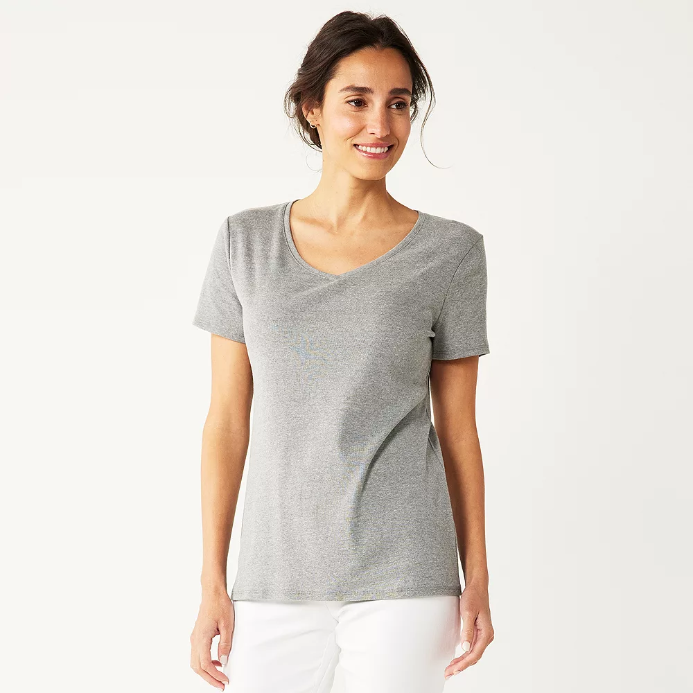 Women's Croft & Barrow® Essential V-Neck Tee 32 Women's Croft & Barrow® Essential V-Neck Tee - Image 30