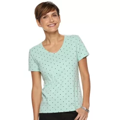 Cotton Sales Store 22 Women's Croft & Barrow® Essential V-Neck Tee