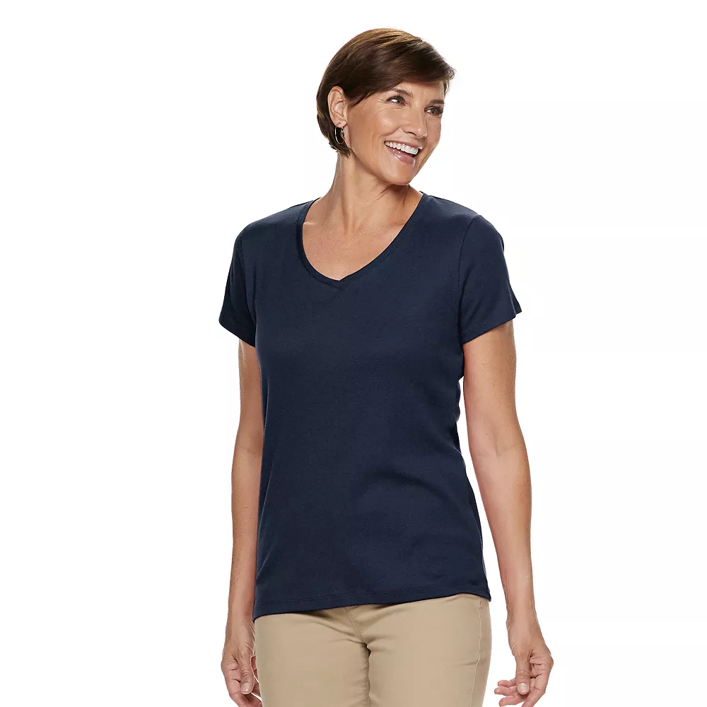 Women's Croft & Barrow® Essential V-Neck Tee 45 Women's Croft & Barrow® Essential V-Neck Tee - Image 43