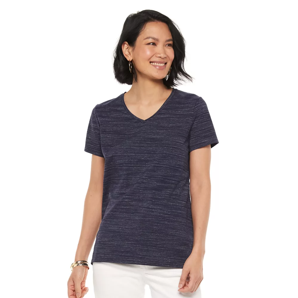 Women's Croft & Barrow® Essential V-Neck Tee 14 Women's Croft & Barrow® Essential V-Neck Tee - Image 12