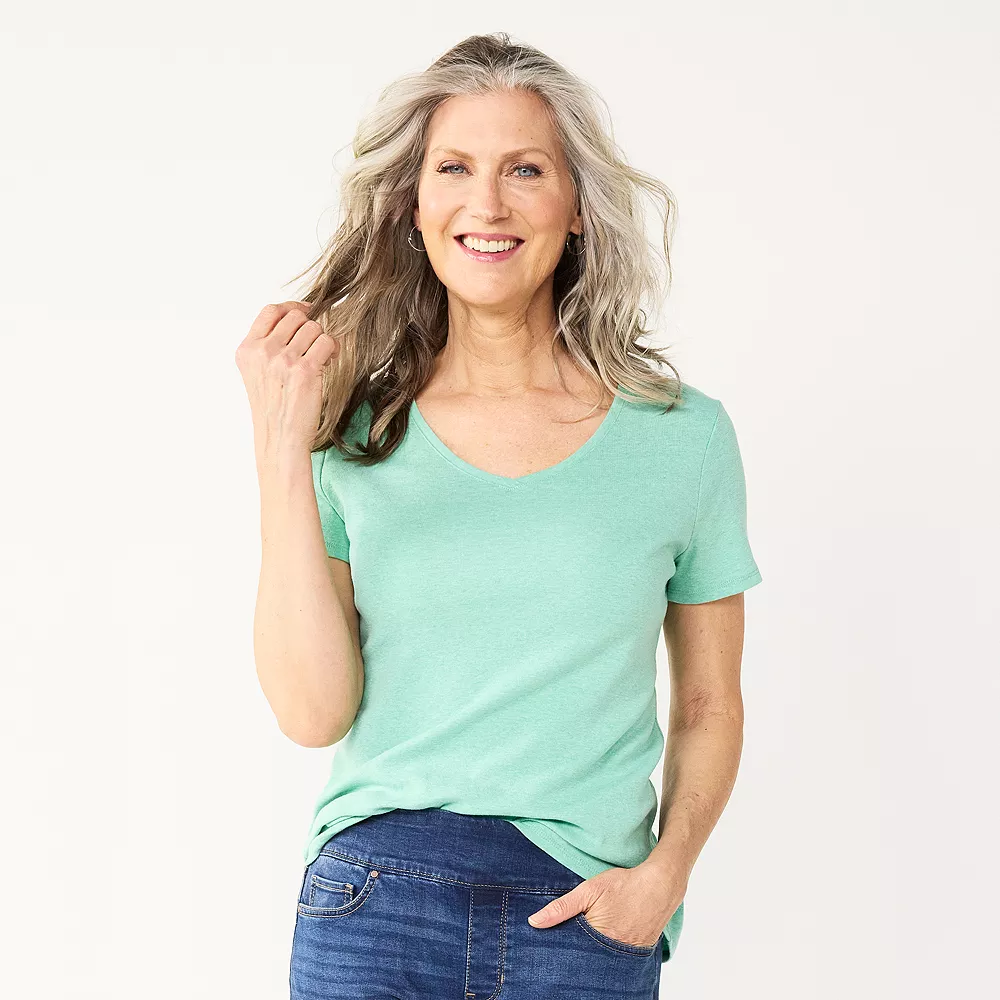 Women's Croft & Barrow® Essential V-Neck Tee 33 Women's Croft & Barrow® Essential V-Neck Tee - Image 31