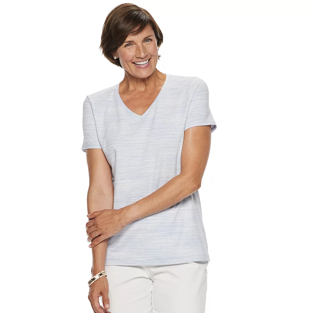 Women's Croft & Barrow® Essential V-Neck Tee 75 Women's Croft & Barrow® Essential V-Neck Tee - Image 73