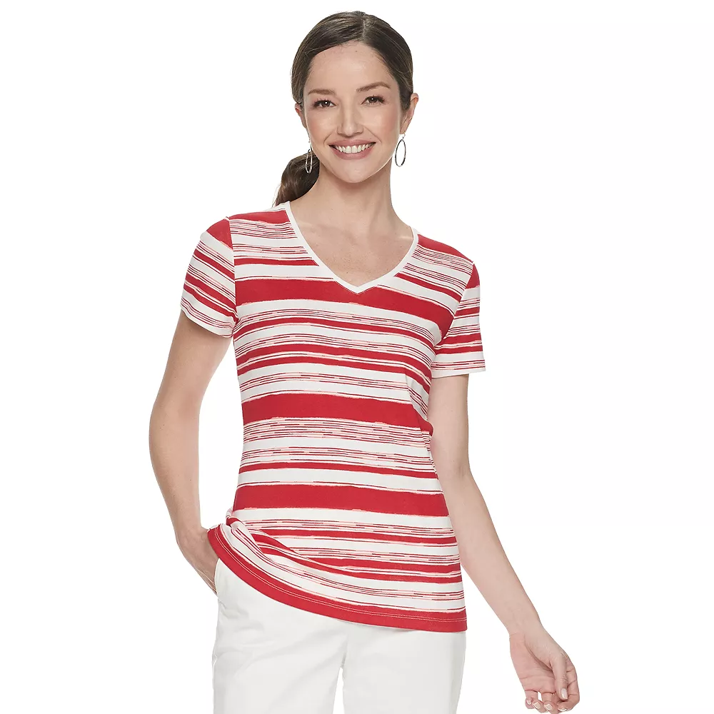 Women's Croft & Barrow® Essential V-Neck Tee 76 Women's Croft & Barrow® Essential V-Neck Tee - Image 74