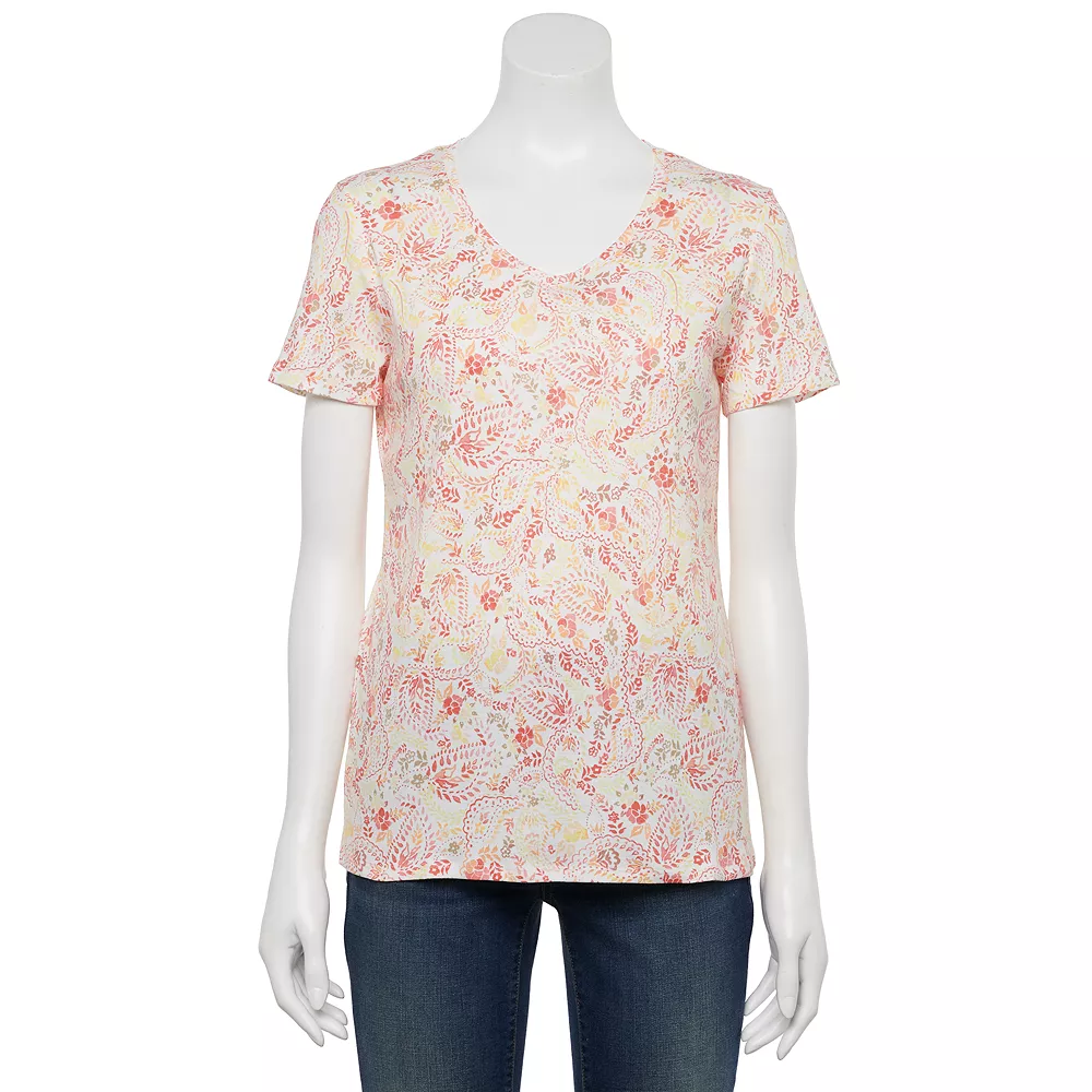 Women's Croft & Barrow® Essential V-Neck Tee 72 Women's Croft & Barrow® Essential V-Neck Tee - Image 70