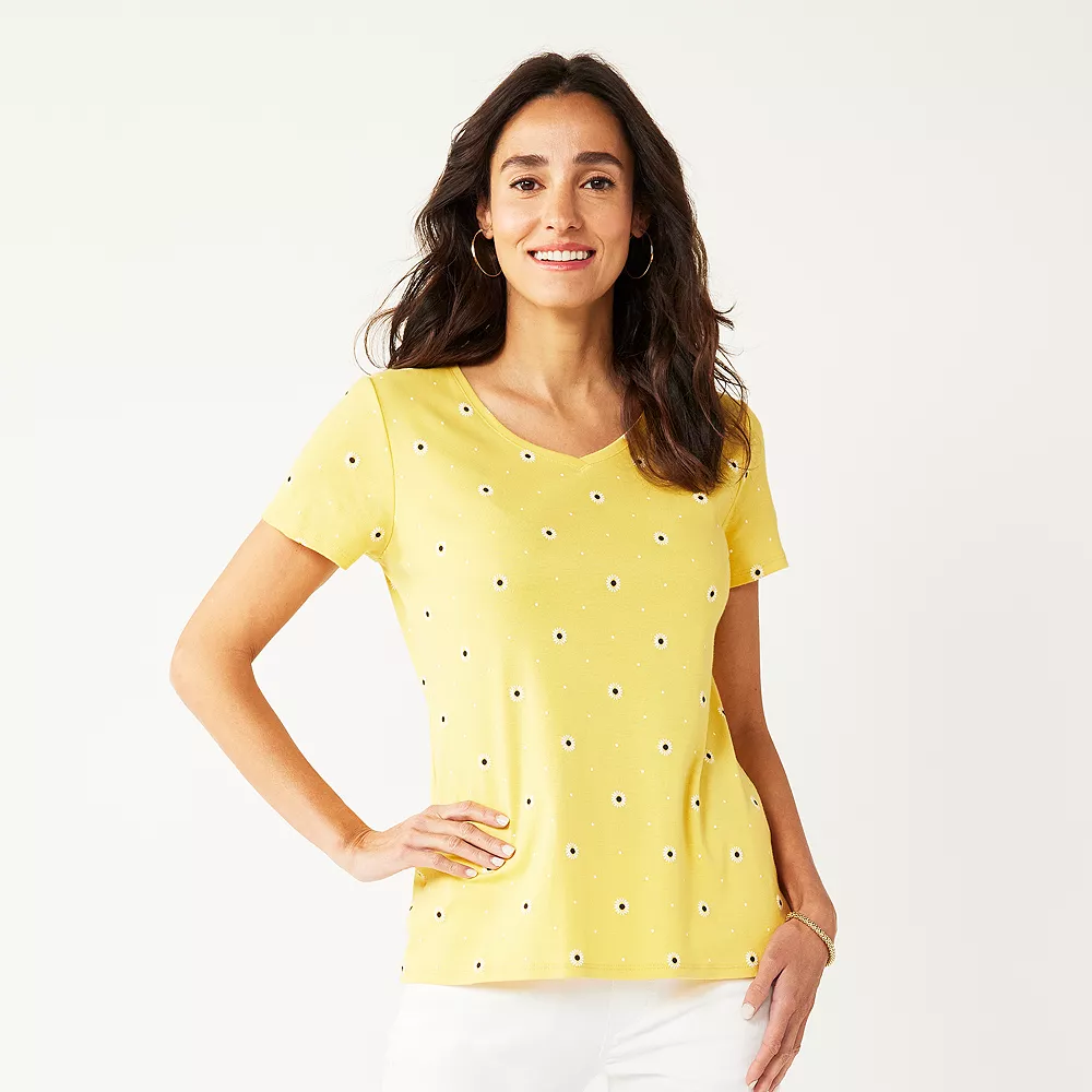 Women's Croft & Barrow® Essential V-Neck Tee 25 Women's Croft & Barrow® Essential V-Neck Tee - Image 23