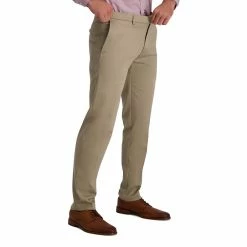 Men's Haggar® Iron Free Premium Khaki™ Straight-Fit Flat Front Perfect Fit Waistband Casual Pant -Cotton Sales Store 3716820 ALT5
