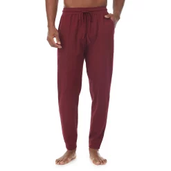 Men's Cuddl Duds® Essentials Banded-Bottom Pajama Pants -Cotton Sales Store 3743031 Burgundy