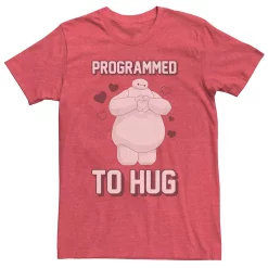 Men's Disney Big Hero 6 Baymax Programmed To Hug Graphic Tee
