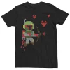 Men's Star Wars Boba Fett 8-Bit Cupid Hearts Valentine Tee -Cotton Sales Store 4224511