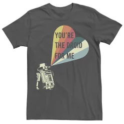 Men's Star Wars R2-D2 Droid For Me Striped Heart Tee