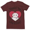 Men's Disney Big Hero 6 Baymax Like A Hug Valentine's Day Tee -Cotton Sales Store 4299491