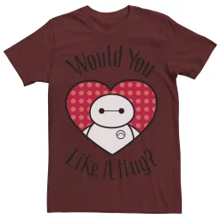 Men's Disney Big Hero 6 Baymax Like A Hug Valentine's Day Tee