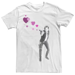 Men's Star Wars Han Solo Shot Hearts Valentine's Day Tee