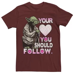 Men's Star Wars Yoda Heart You Should Follow Valentine's Day Tee