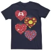 Men's Marvel Heroes Symbol Hearts Valentine's Tee -Cotton Sales Store 4299638