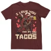 Men's Marvel Deadpool Cupid Love For Tacos Tee -Cotton Sales Store 4299644