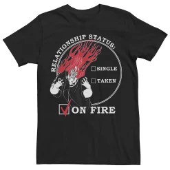 Men's Disney Villains Valentines Hades Single Taken On Fire Tee
