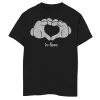 Boys 8-20 Disney Mickey Mouse Heart Hands In Love Tee -Cotton Sales Store 4301052