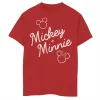 Boys 8-20 Disney Mickey Plus Minnie Mouse Outline Tee -Cotton Sales Store 4301053