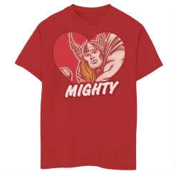 Boys 8-20 Marvel Thor So Mighty Heart Retro Valentine Tee