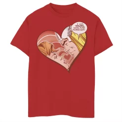 Boys 8-20 Marvel Thor Yours Forever Heart Retro Valentine Tee