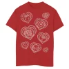 Boys 8-20 Marvel Hero Icon Vintage Comic Hearts Tee -Cotton Sales Store 4301059