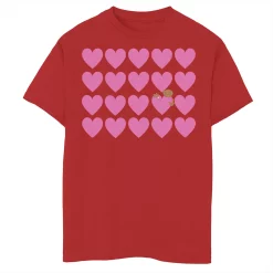 Boys 8-20 E.T. Valentines Pink Heart Grid E.T. Peaking Tee