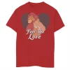 Boys 8-20 Disney Lion King Simba Nala Feel The Love Heart Tee -Cotton Sales Store 4301097