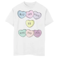 Boys 8-20 Star Wars Candy Hearts Force Valentine's Tee