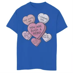 Boys 8-20 Star Wars Valentines Candy Heart Quotes Tee