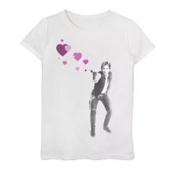 Girls 7-16 Star Wars Han Shot Hearts Valentine's Day Graphic Tee