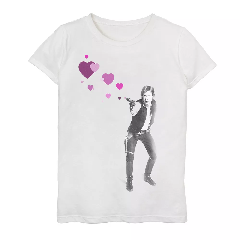 Girls 7-16 Star Wars Han Shot Hearts Valentine's Day Graphic Tee 3 Girls 7-16 Star Wars Han Shot Hearts Valentine's Day Graphic Tee