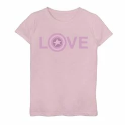 Girls 7-16 Marvel Captain America Love Shield Graphic Tee