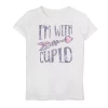 Girls 7-16 Fifth Sun I'm With Cupid Arrow Graphic Tee -Cotton Sales Store 4472711