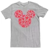 Men's Disney Mickey & Friends Valentine's Day Mickey Heart Fill Tee -Cotton Sales Store 4515473 Athletic Heather