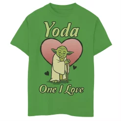 Boys 8-20 Star Wars Valentine's Day Yoda One I Love Graphic Tee
