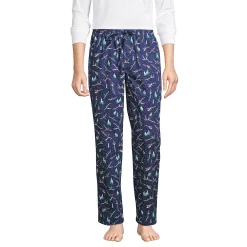Men's Lands' End Broadcloth Pajama Sleep Pants -Cotton Sales Store 4561212 Navy Snow Skiers